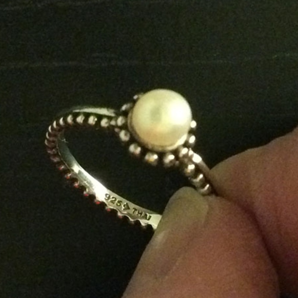 Silpada Belle Fleur Pearl Ring R2746 Size 6
